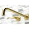 Kingston Brass KS8047DFL Wall Mount Tub Faucet, Brushed Brass KS8047DFL - alternate 2